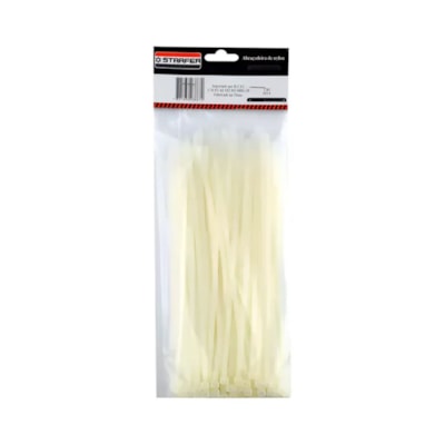 Abraçadeira Nylon 200X2,5mm C/100 Pçs Branco 1010107 Starfer