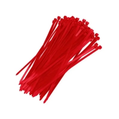 Abracadeira Nylon Vermelho 387X7,6MM   C/100 - Frontec