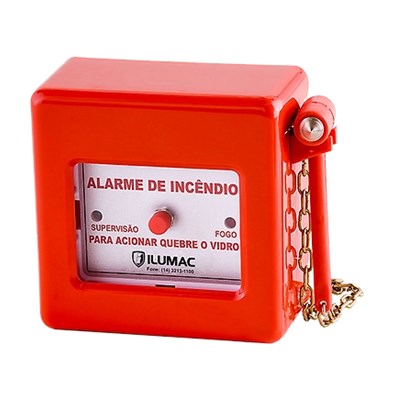 Acionador Manual de Alarme de Incêndio C/Martelo AM-C Ilumac