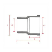 Adaptador sold curto 32Mmmx1 Plastilit