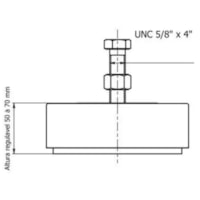 Amortecedor 5/8 Unitario 5.000/20.000kg Ferro - Vibra-Stop