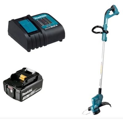 Aparador Grama Azul Bateria C/Carregador 3.0Ah 18v - Makita