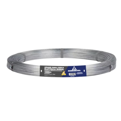 Arame Cerca Elétrica 2,10mm Fio 14 500kgf 1000m Agrometal