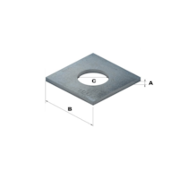 Arruela Quadrada 032x03x14mm - Romagnole