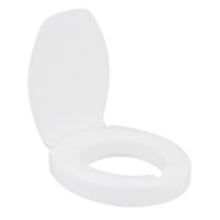 Assento Branco polietileno Elevado 7,5cm Com Tampa - Mebuki