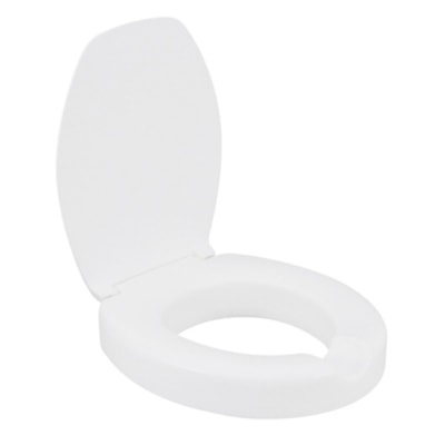 Assento Branco polietileno Elevado 7,5cm Com Tampa - Mebuki