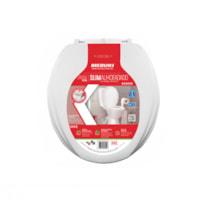 Assento Sanitário  Slim Almofadado Plus Branco - Mebuki