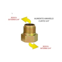 Aumento Curto 3/4 em Zamac 10860E Garden