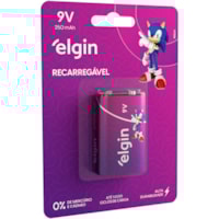 Bateria Recarregável 9V ELE000000082215 Elgin