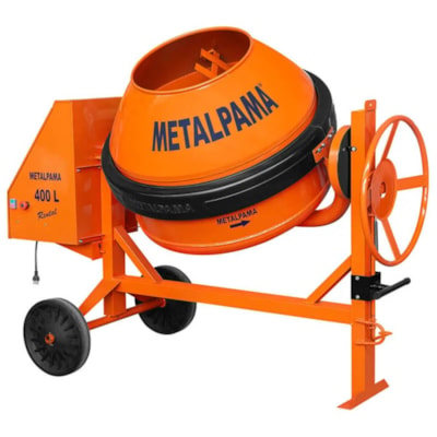BETONEIRA COMPLETA 400L RENTAL MONO 2CV 110/220V METALPAMA