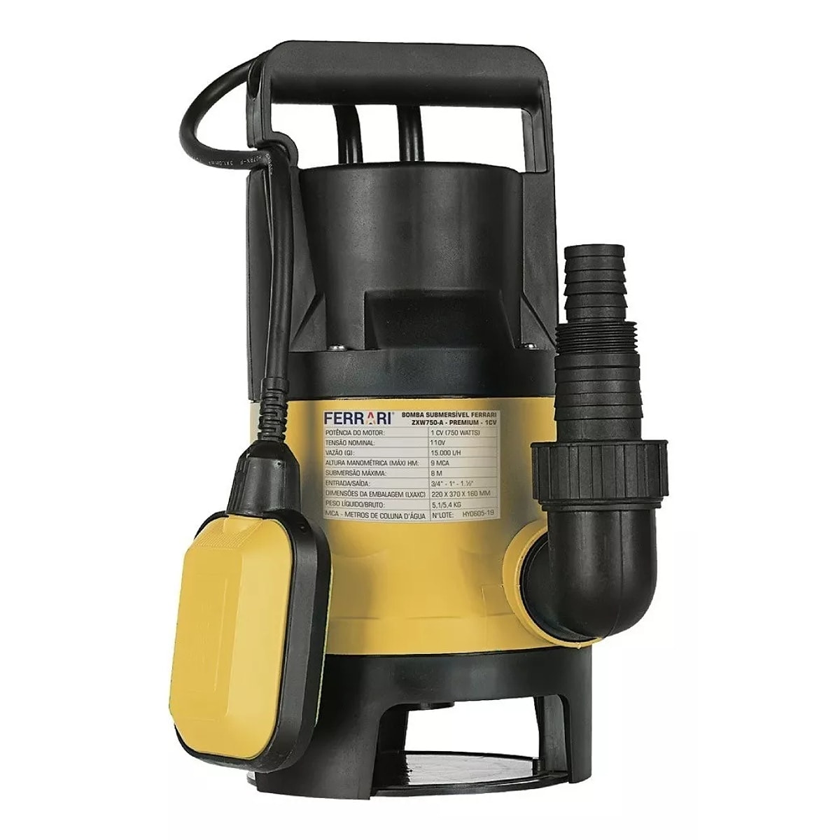 Bomba Sub Zxw750a-Premium 1,0 CV 127V Ferrari AAB1050019 - Loja