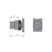 Botão Comutador com Manopla Curta-01 SLMB8D2 STECK