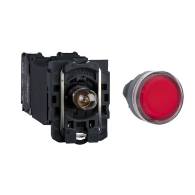 Botão Plástico Luminoso LED 22mm 220/240Vca Vermelho - Loja Agrometal