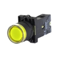 Botão Pulsador Iluminado NA 220v Amarelo Soprano