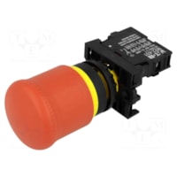 Botão Redondo Vermelho 22,5mm 1NF M22-PV/K01 - Eaton
