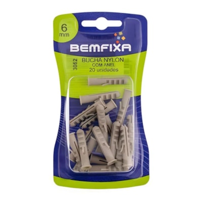 Bucha Com Anel 06mm Com 20 Peças 3052 Bemfixa