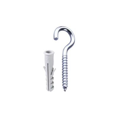 Bucha com gancho 06mm 4 peças Bemfixa