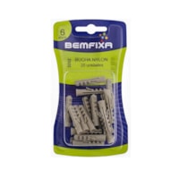 Bucha De Nylon 06 Mm 20 Peças 3002 Bemfixa