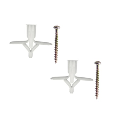 Bucha para Gesso 10mm com Parafuso 4,5x45mm 2 Peças Bemfixa
