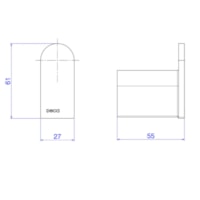 Cabide Metal Cromado Versa  Parede 2060.C31 - Deca