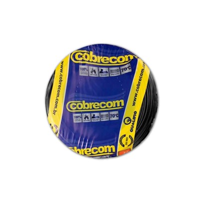 Cabo de Cobre Flexicom 750V 1,5mm Preto 100 Metros- Cobrecom