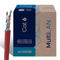 Cabo Rede Multilan CAT.6 24X4P CX C/305cm Vermelho Furukawa