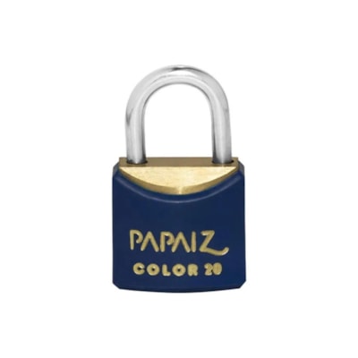 Cadeado Color Cromado 20mm Azul 0102200SMAZ Papaiz
