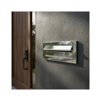Caixa de Correio Inox para Embutir Frente 107 - Metalfer