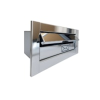 Caixa de Correio Inox para Embutir Frente 107 - Metalfer