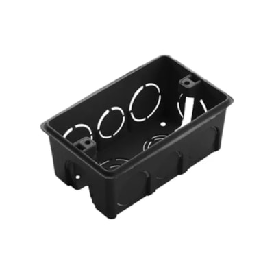 Caixa De Luz Embutida 4x2 Plástica Preto Isoplast R4