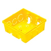 Caixa Luz de Embutir Plástica Amarela 4 X 4 - Tramontina - Referência: 57500/042