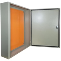 Caixa Montagem Aço Carbono Painel Bege Fundo Laranja - Mega