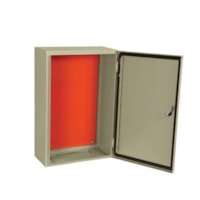 Caixa p/ montagem de painel com fundo laranja - Jd/Luk