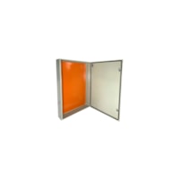 Caixa p/montagem painel 1200x800x200mm fundo laranja Mega