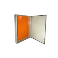 Caixa p/montagem painel 1200x800x200mm fundo laranja Mega