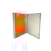Caixa p/montagem painel 1200x800x200mm fundo laranja Mega
