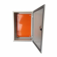 Caixa P/Montagem Painel Aço Carbono Bege Fundo Laranja- Mega