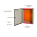 Caixa Para Montagem Painel 800x600x200mm Fundo Laranja Mega
