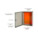 Caixa Para Montagem Painel 800X600X250mm Fundo Laranja Mega