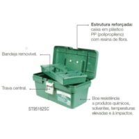 Caixa Plástica Para Ferramentas 16 Polegadas - Sata - Referência: St95162sc