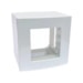 Caixa Sobrepor 75x75 2 Posto C/Suporte Branco Sleek