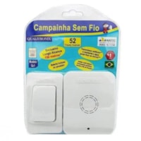 Campainha Eletrónica Branca Sem Fio 150MT - Qualitronix