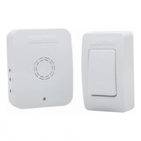 Campainha Eletrónica Branca Sem Fio 150MT - Qualitronix