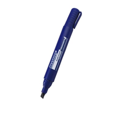 Caneta Permanente Marcadora Azul Ponta Grossa Brasfort 7857