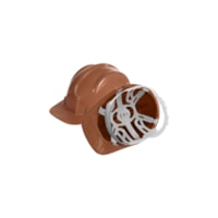 Capacete proteção com carneira marrom Plastcor