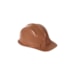 Capacete proteção com carneira marrom Plastcor