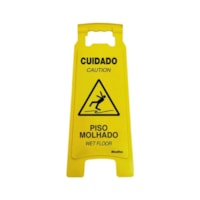 Cavalete Amarelo 27x65cm Cuidado - Piso Molhado Sinalize