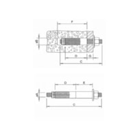 Chumbador CBA D 1/2 x 95 Com Prisioneiro 470025 Walsywa