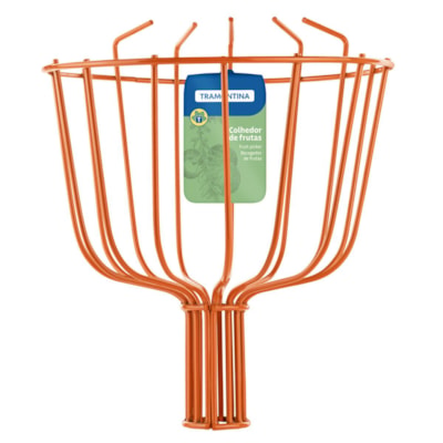 Colhedor De Frutas Grande 20cm Sem Cabo Laranja - Tramontina
