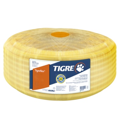 Conduite Corrugado Amarelo PVC 1/2 Polegadas 50 Metros Tigre